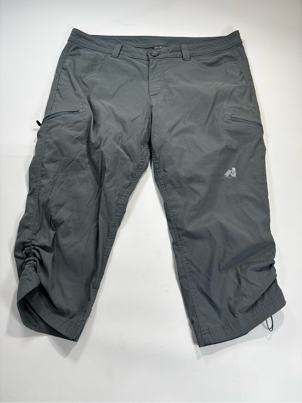 Eddie Bauer Women's Gray Cargo Capris